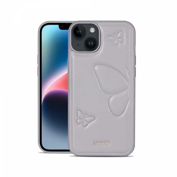 Personalized Butterfly Pattern Leather Phone Case For iPhone 14 - Image 3