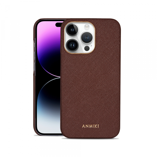 Luxury Cross Lines Leather Phone Case For iPhone 14 Pro Max - Image 4