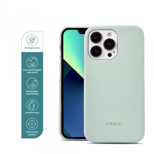 Luxury Pebble Lychee Grain PU Leather Mobile Phone Case For iPhone 14 Pro Max