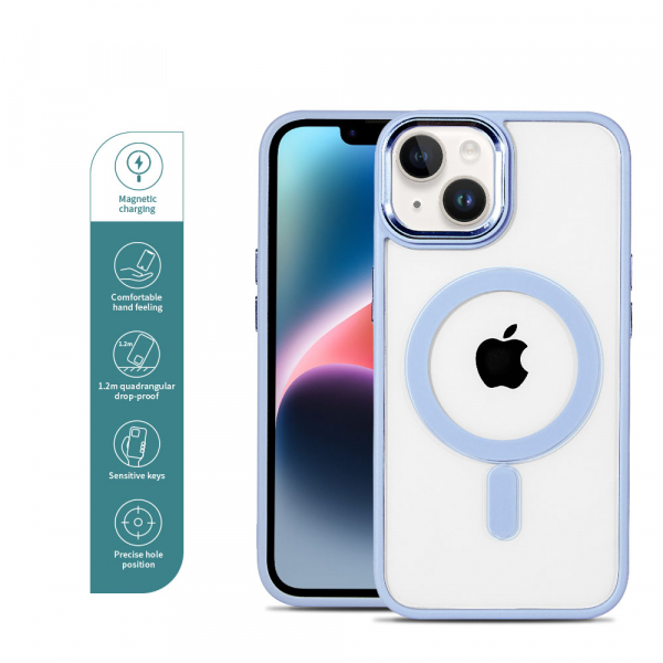 Transparent Wireless Charging Magnetic Phone Case For iPhone 14 Pro Max