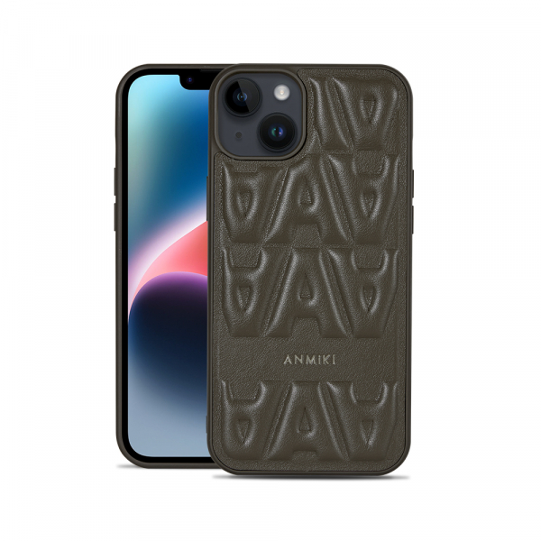 Airbag PU Leather Phone Case With Letter For iPhone 14 Pro Max - Image 3