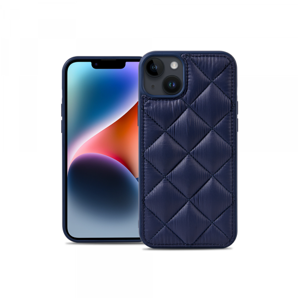 Embroidery Thread Luxury Down Soft Jacket Puffer Phone Case For iPhone 14 Pro Max - Image 2