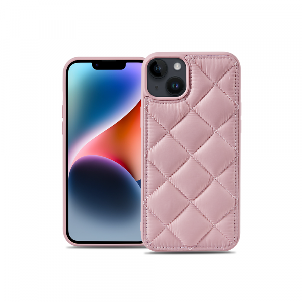 Embroidery Thread Luxury Down Soft Jacket Puffer Phone Case For iPhone 14 Pro Max - Image 5
