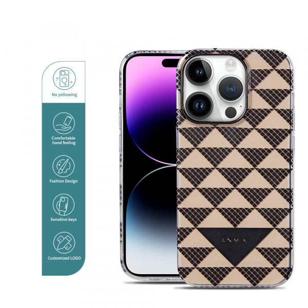 Luxury Geometric Pattern Design IMD Phone Case For iPhone 14 Pro Max