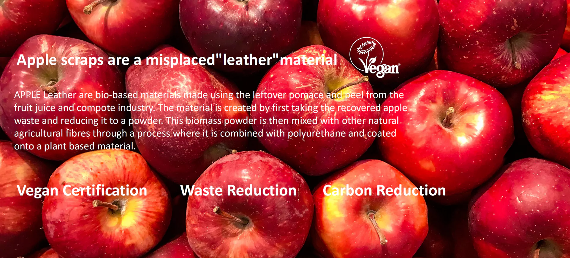 Apple Peel leather banner