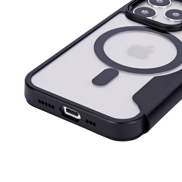 Clear PU Flip with Magsafe C&T® Phone Case - Image 3