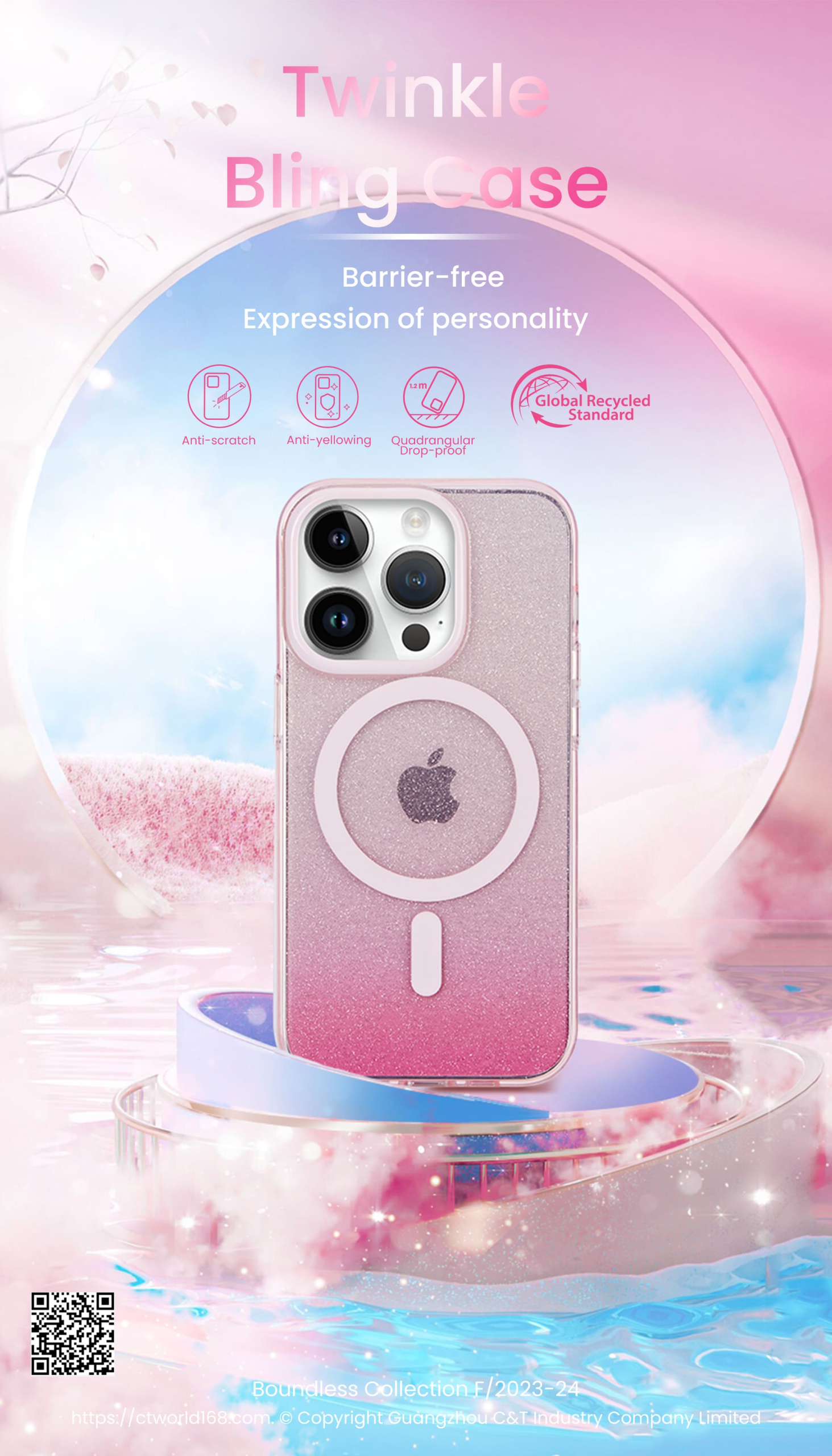 pink phone case poster
