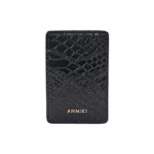 Leather magnetic card holder