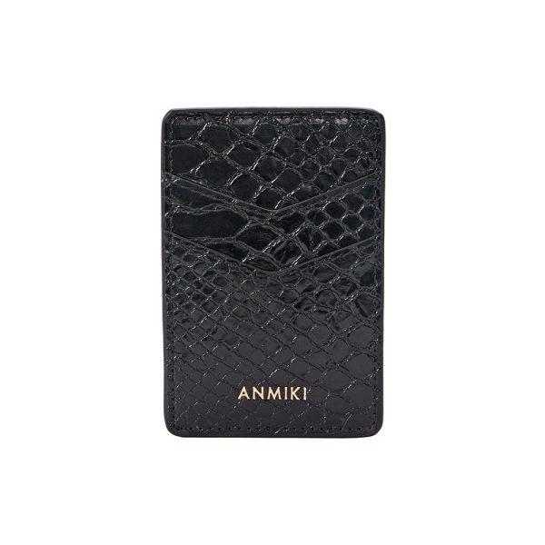 Leather magnetic card holder