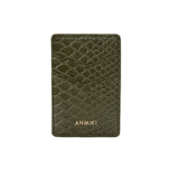 Leather magnetic card holder