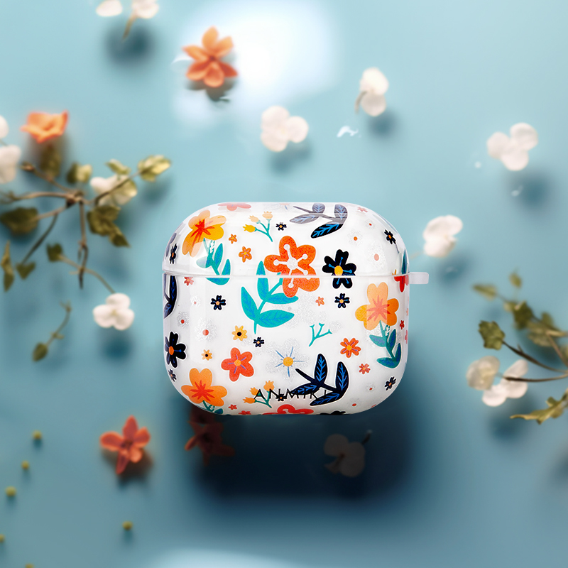 C&T Floral-Pattern-TPU-AirPods-Case