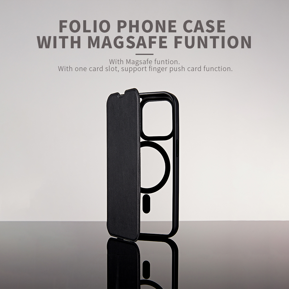 Clear-PU-Flip-Cover-Phone-Case