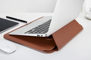 MacBook bag with stand