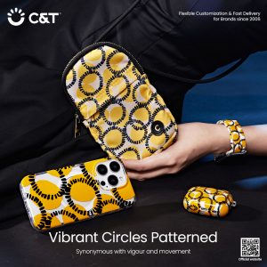 Vibrant Circles Patterned C&T® Phone Bag