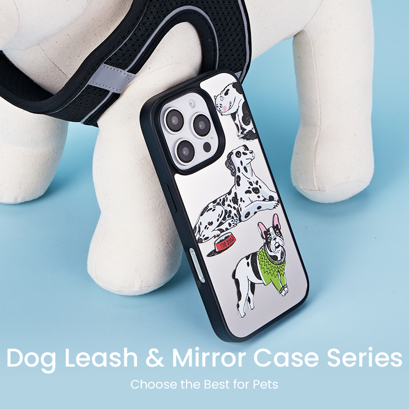 Adorned with trendy pet-inspired elements, our Dog Leash & Mirror C&T® Phone Case Series bring a playful yet fashionable flair to your device.