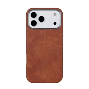 Full-Wrapped Leather Phone Case with Metal Frame (1)
