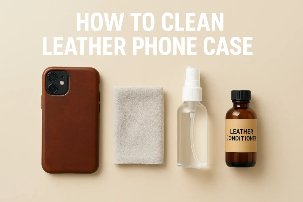 how to clean leather phone case
