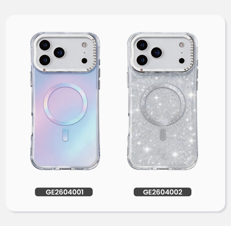 Gradient and silver color options for iPhone 17 Pro Max case