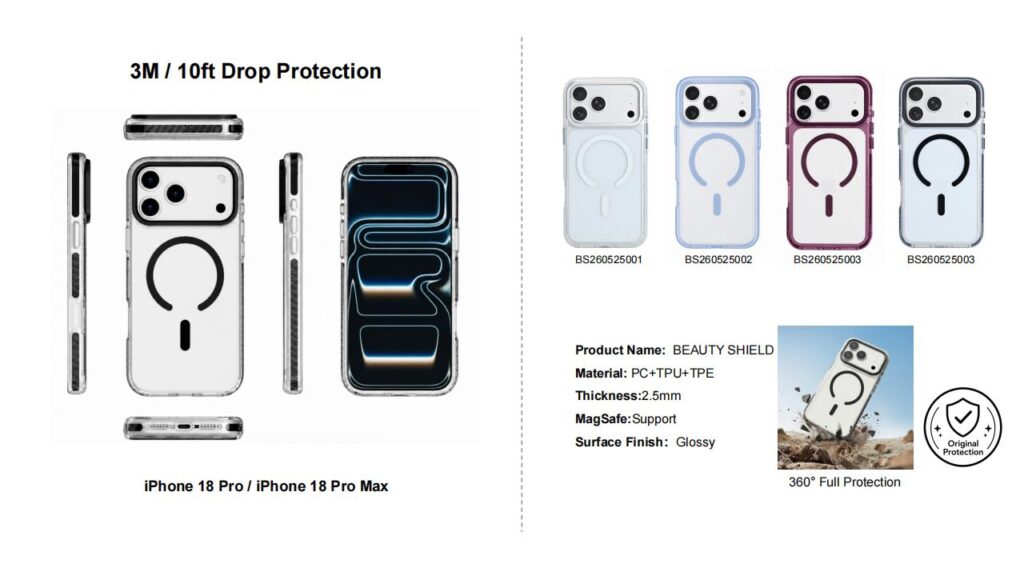 Protective iPhone 18 Pro Max case with 10ft drop protection