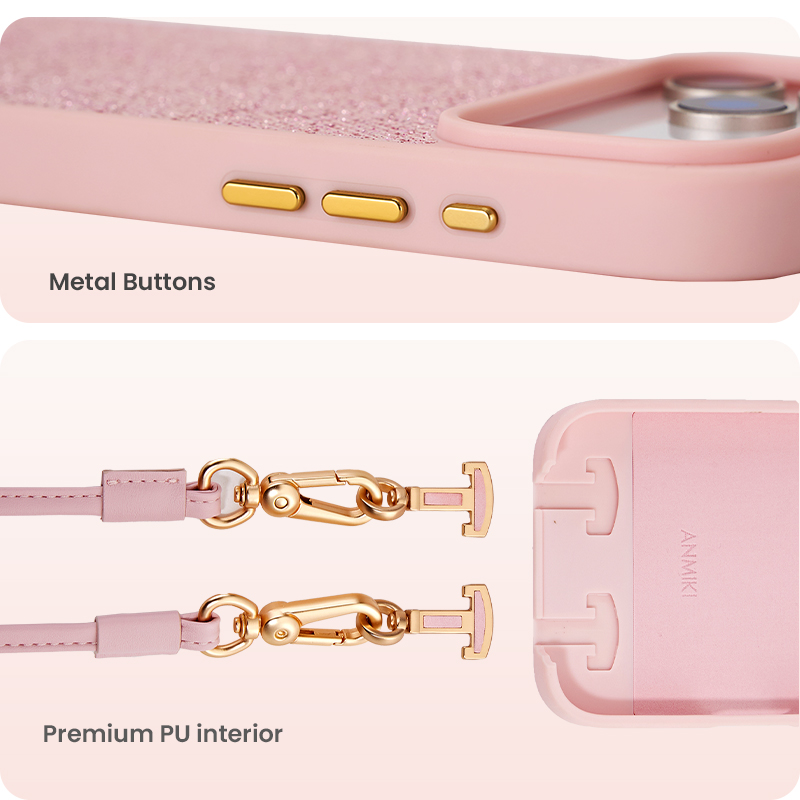 Leather Crossbody Phone Case with Patented Hook