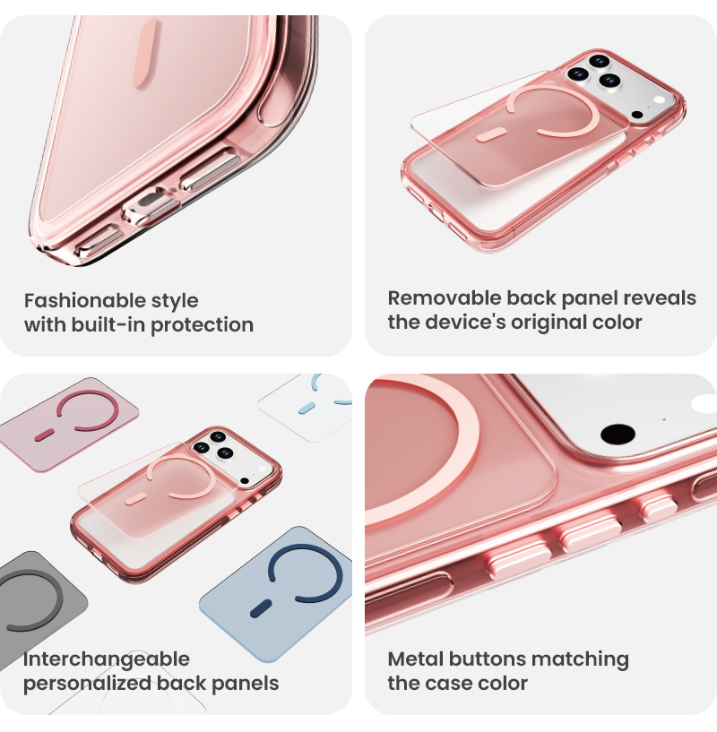 Removable Back Panel Phone Case Features