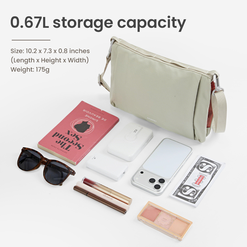 0.67L storage capacity crossbody bag