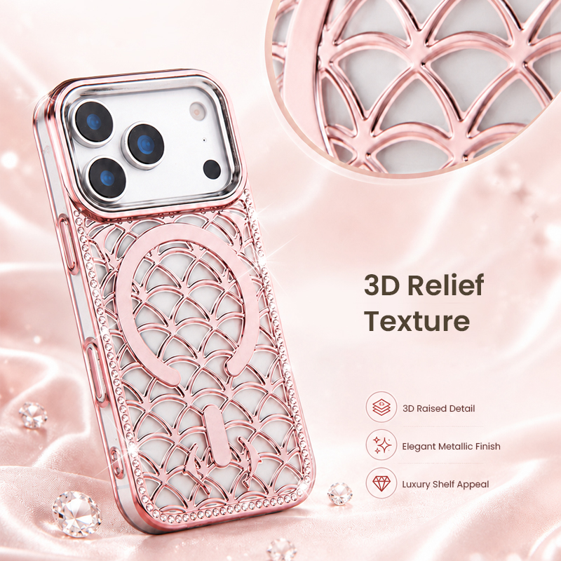 3D relief mermaid scale texture