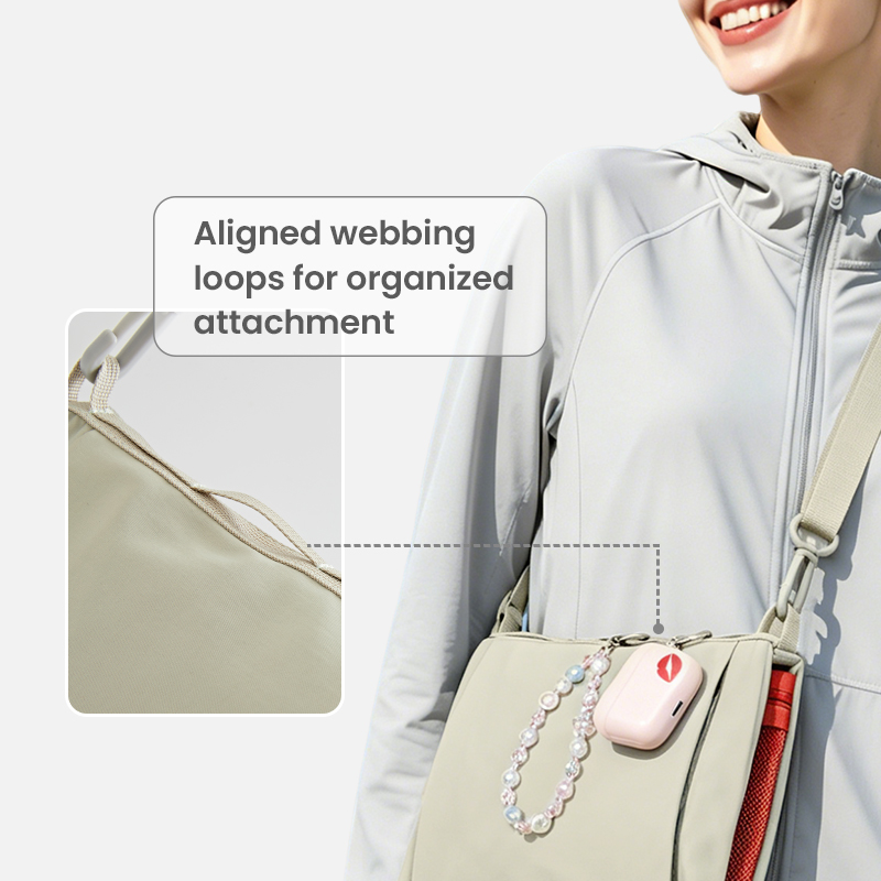 Aligned webbing loops for accessory attachment
