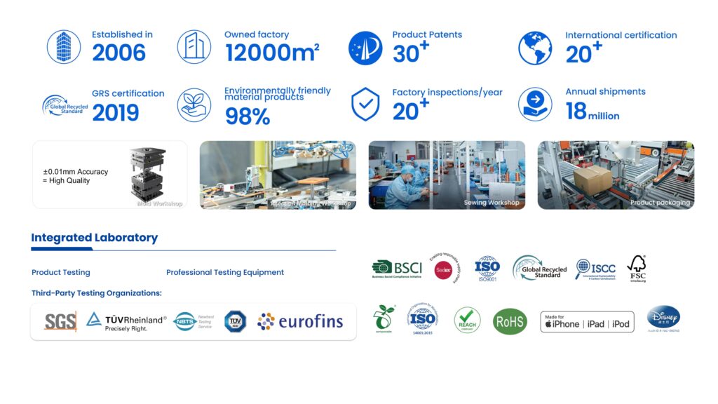C&T phone case factory certifications laboratory and manufacturing capability