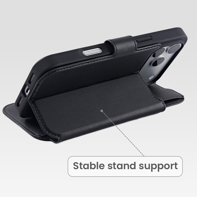 Stable stand support wallet phone case