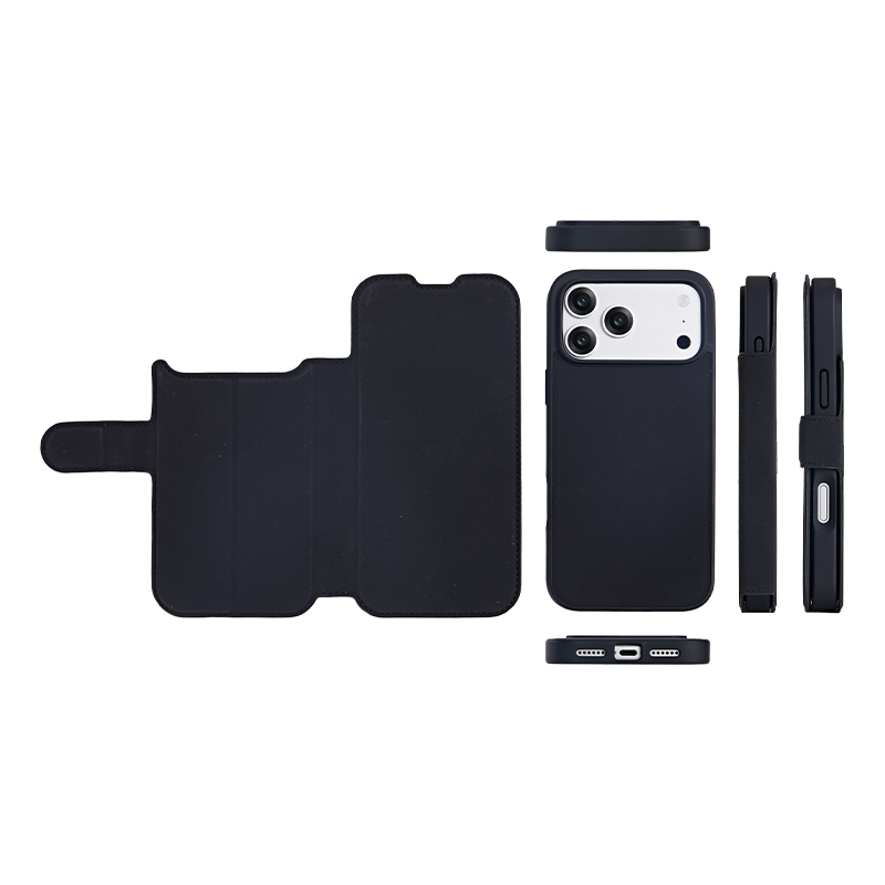 Detachable wallet phone case structure view
