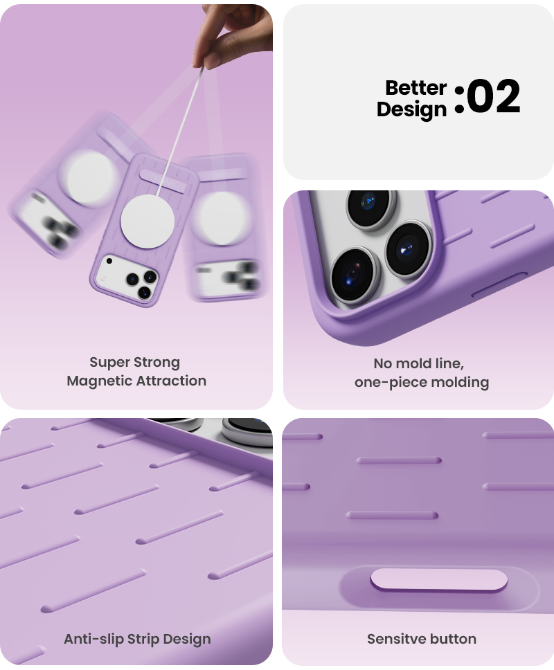Anti-slip strip and magnetic attraction details