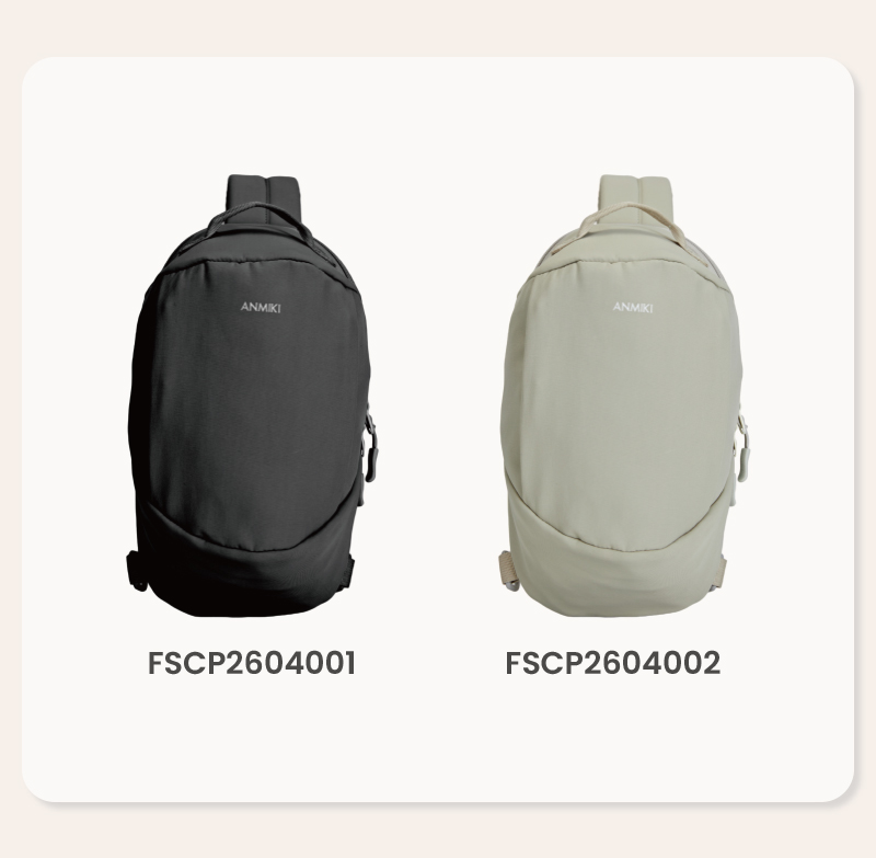 Black and beige color options for chest pouch