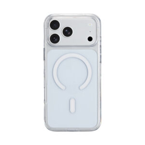 White magnetic ring clear phone case