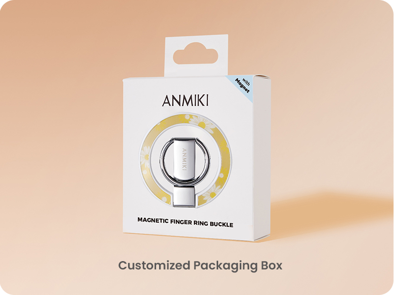 Custom packaging display for phone ring stand