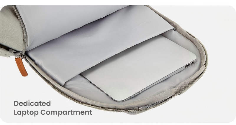 Dedicated laptop compartment backpack