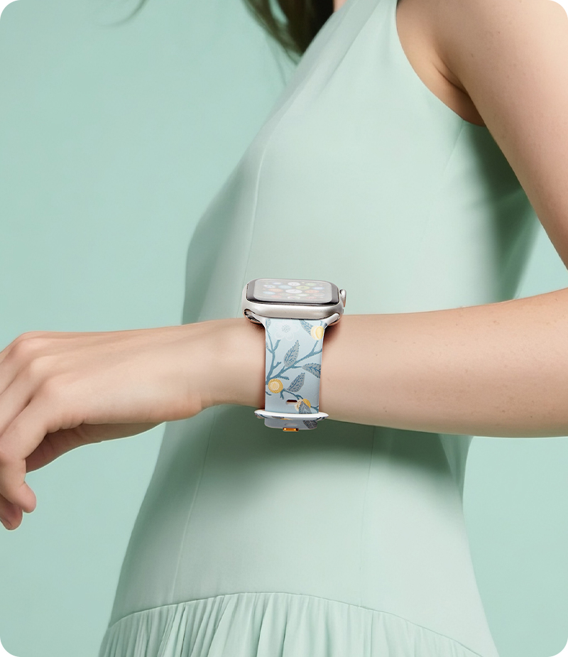 Daily wearing view of printed watch band