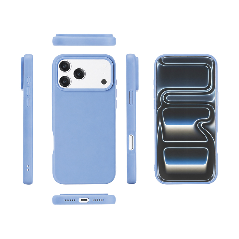 Blue TPU phone case multi-angle view