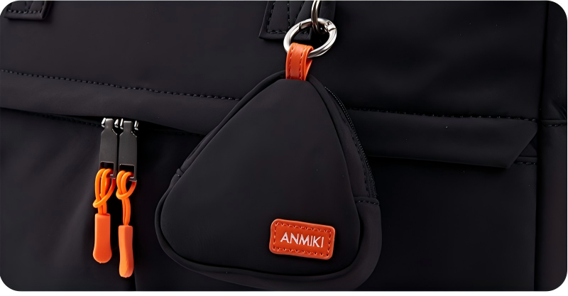 Laptop bag with matching mini accessory pouch