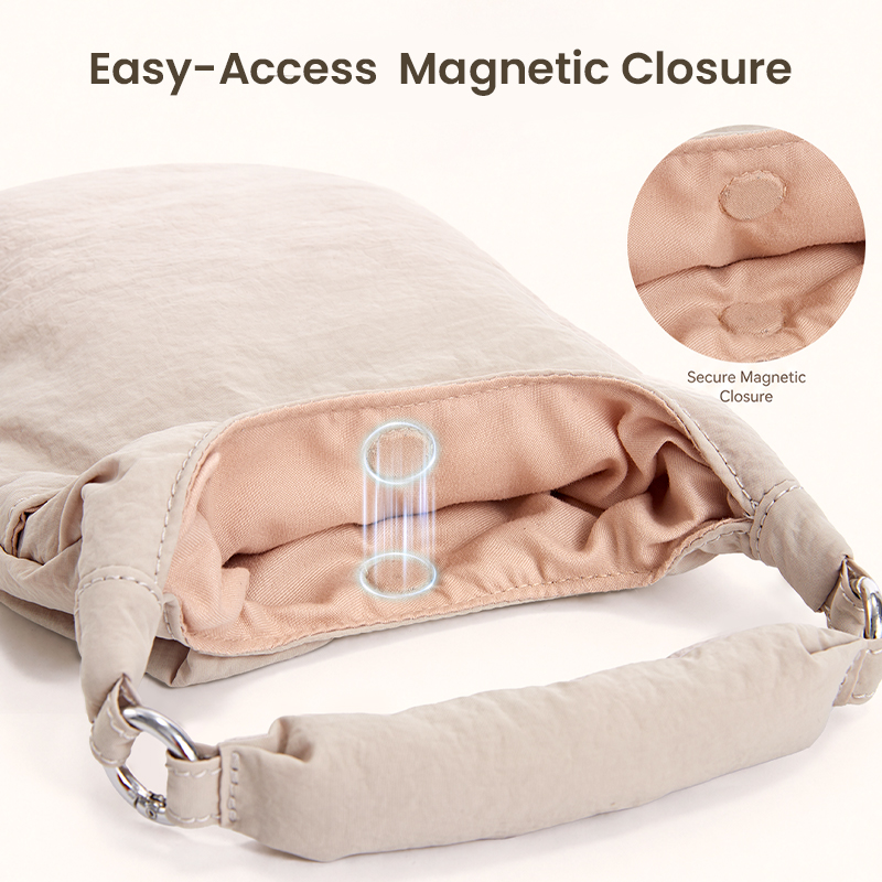 Easy-access magnetic closure detail