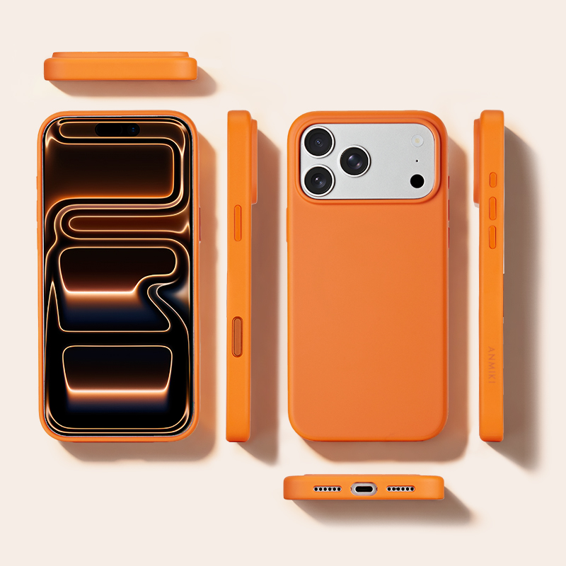 Full view of orange protective case