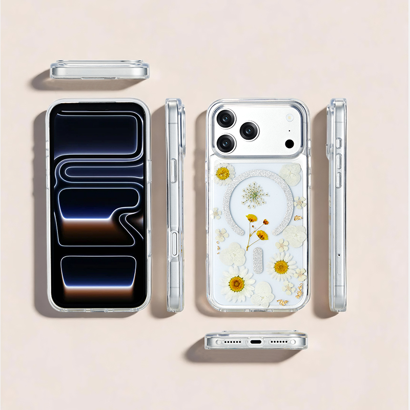 Product layout with clear cover and side views