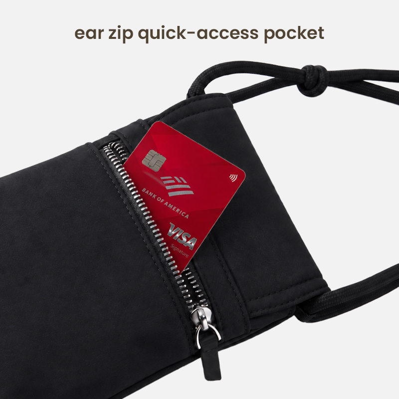 Rear zip quick-access pocket