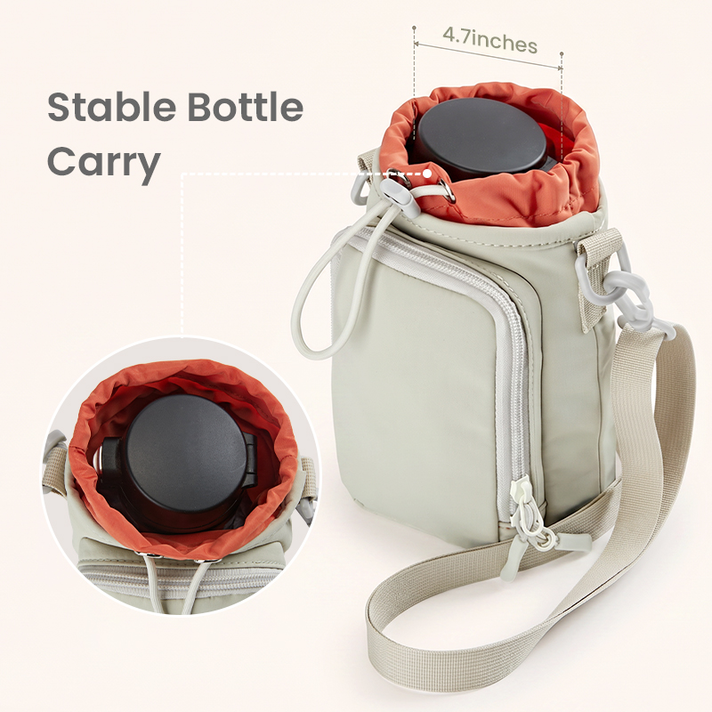 Bottle pouch with stable drink storage