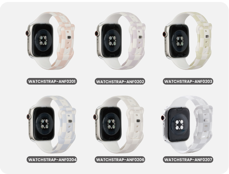 Multiple checker color options for watch band