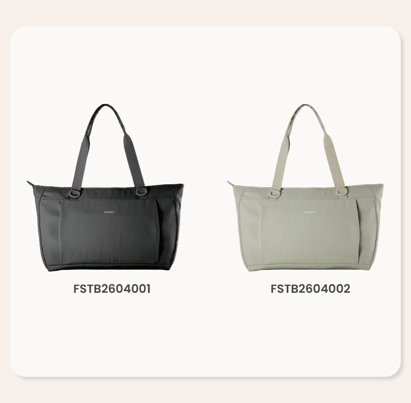 Black and beige color options for shoulder bag