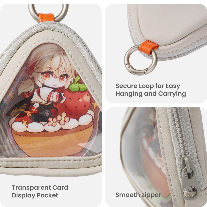 Transparent card display pocket triangle pouch