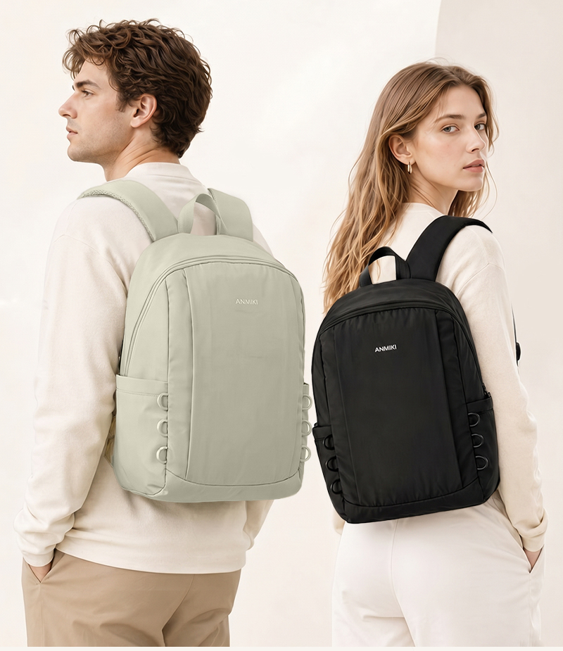 Black and beige daily carry bag lifestyle display