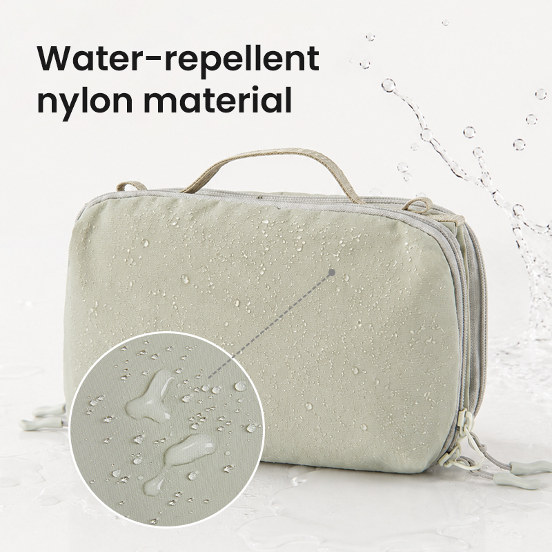 Water-repellent nylon pouch surface detail