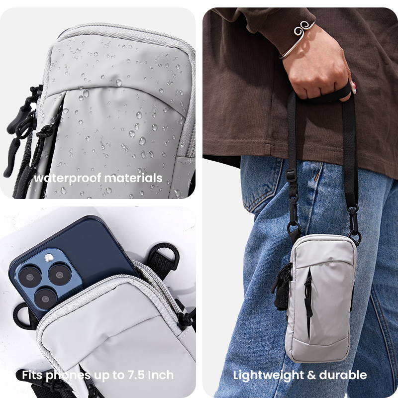 Waterproof pouch with phone storage and hand carry